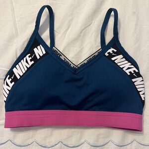 Nike Women's Blue and Pink Sports Bra size small